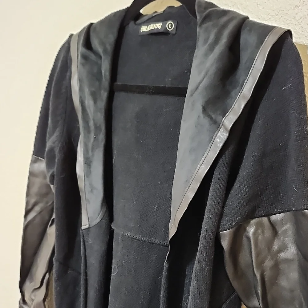 Blank NYC Black Jacket with Leather Accents - Picture 6 of 9